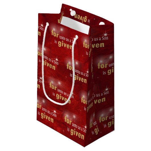 kerstbijbelversie klein cadeauzakje (Voorkant Gekanteld)