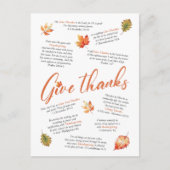 Kerstbijbelverzen met herfstbladeren briefkaart (Voorkant)