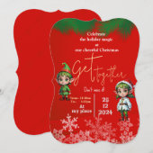 kerstbijeenkomst kaart (Voorkant / Achterkant)