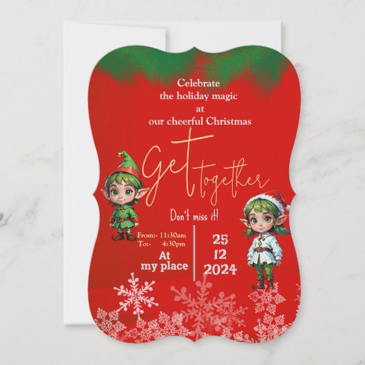 kerstbijeenkomst kaart (Voorkant)