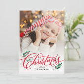 kerstbijkantoren feestdag fotokaart feestdagenkaart (Staand voorkant)