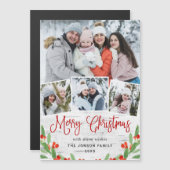 Kerstbijtende Birch Bark 4 PHOTO Magnetic Card (Voorkant / Achterkant)