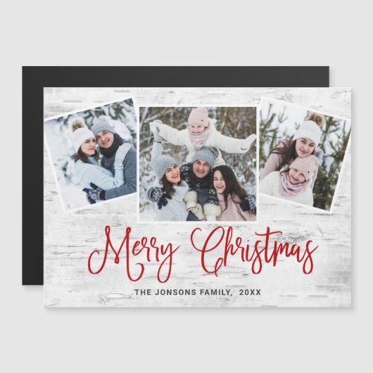 Kerstbijtende marsmank 3 FOTO Magnetische Kaart (Voorkant / Achterkant)