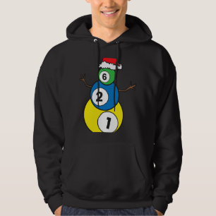 Kerstbiljart Sneeuwman Kinder kerstcadeau Hoodie