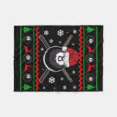 Kerstbiljart Snooker Pool Sport Grappig Cadeau Fleece Deken (Voorkant (Horizontaal))