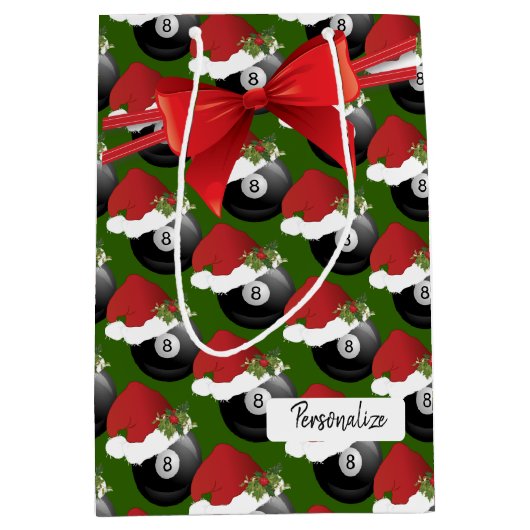 KerstBilliardbeugel Medium Cadeauzakje (Voorkant)