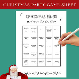 Kerstbingo activiteitenblad