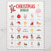 Kerstbingokaarten | Kerstfeestspel voor kinderen Flyer (Voorkant)