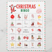Kerstbingokaarten | Kerstfeestspel voor kinderen Flyer (Voorkant)