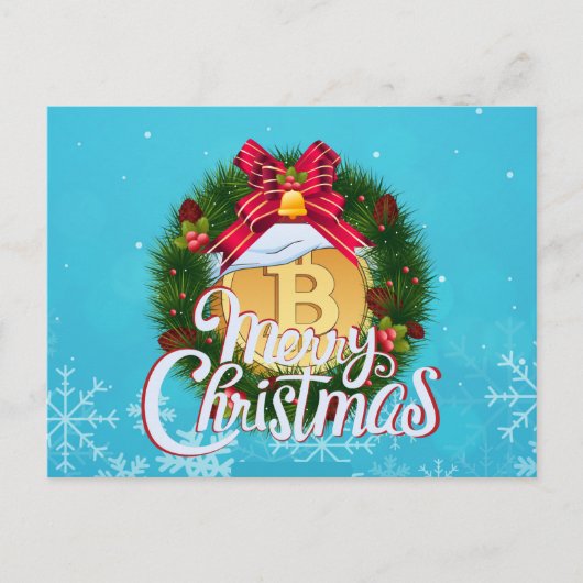 Kerstbitmunt in feestdag, groot briefkaart (Voorkant)