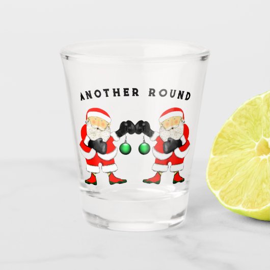kerstblaasglas shot glas (Voorkant)