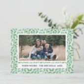 Kerstblad | AANGEPASTE landschap vakantie foto Feestdagenkaart (Staand voorkant)