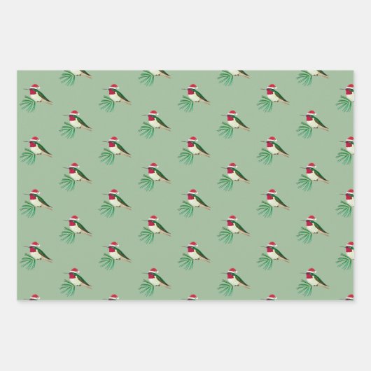 kerstblad Anna's Hummingbird Wrapping Paper Sheets (Voorkant 2)