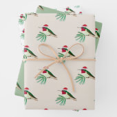 kerstblad Anna's Hummingbird Wrapping Paper Sheets (In situ)