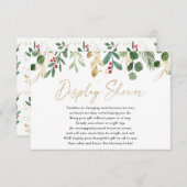 kerstblad baby shower display douche informatiekaartje (Voorkant / Achterkant)