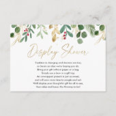 kerstblad baby shower display douche informatiekaartje (Voorkant)