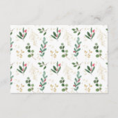kerstblad baby shower display douche informatiekaartje (Achterkant)