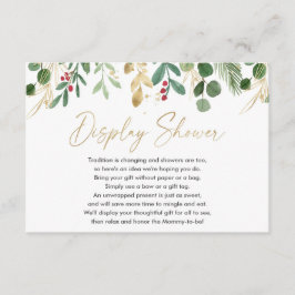 kerstblad baby shower display douche informatiekaartje