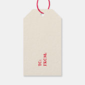 kerstblad Beer monogram Cadeaulabel (Achterkant)