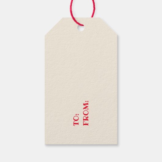 kerstblad Beer monogram Cadeaulabel (Achterkant)