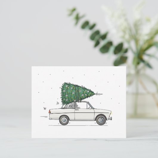 Kerstblad Daf 66 Briefkaart (Staand voorkant)