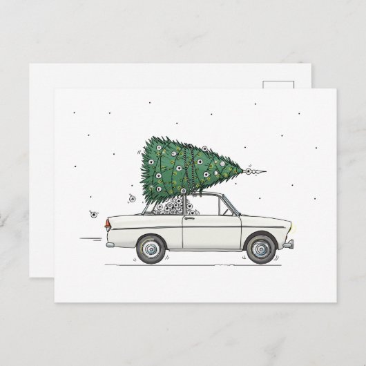 Kerstblad Daf 66 Briefkaart (Voorkant / Achterkant)