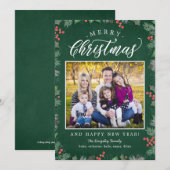 kerstblad EDITABLE ACHTERGRONDVERVUILINGSKaart Feestdagenkaart (Voorkant / Achterkant)