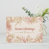 kerstblad feestdagenkaart (Staand voorkant)