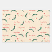 kerstblad inpakpapier vel (Voorkant)