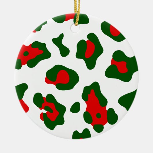 kerstblad keramisch ornament (Voorkant)