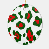 kerstblad keramisch ornament (Links)