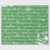 kerstblad met groen kerstblad cadeaupapier (Vlak)