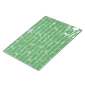 kerstblad met groen kerstblad notitieblok (Schuin)