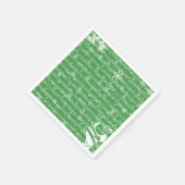  kerstblad met groen kerstblad servetten (Hoek)