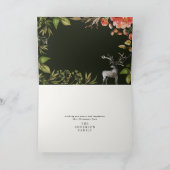 kerstblad met rode en groene foto feestdagen kaart (Binnen)