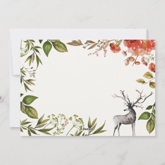 kerstblad met rode en groene foto feestdagenkaart (Achterkant)