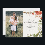 kerstblad met rode en groene foto feestdagenkaart<br><div class="desc">De gelukkigste Feestdagen waterverf bladervlek foto kerstvakantie kaart. kerstblad met rode en groene foto</div>