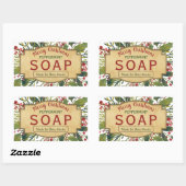 kerstblad Mistletoe Holly Soap Labels (Vel)