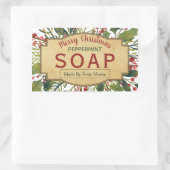 kerstblad Mistletoe Holly Soap Labels (Tas)