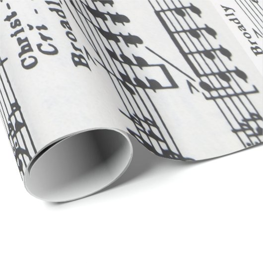 Kerstblad Muziek voor kerst Cadeaupapier (Rol Hoek)