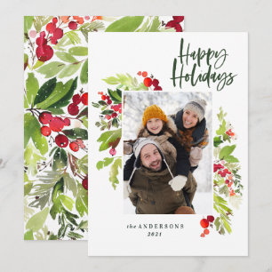 Kerstblad traditionele rustige 1 foto feestdagenkaart