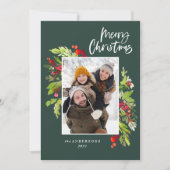 Kerstblad, traditionele rustige foto feestdagenkaart (Voorkant)