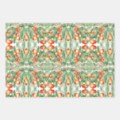 kerstbladen van citrusvruchten, Oranje verpakt pap Inpakpapier Vel (Voorkant 2)