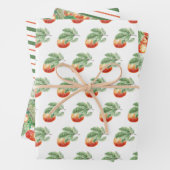 kerstbladen van citrusvruchten, Oranje verpakt pap Inpakpapier Vel (In situ)