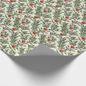 Kerstbladeren en ballen cadeaupapier (Hoek)