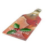 kerstbladeren en -ballen snijplank (Hoek)