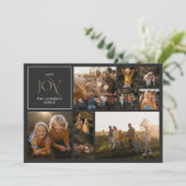Kerstbladeren Joy waterverf botanische foto Feestdagenkaart (Staand voorkant)