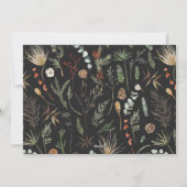 Kerstbladeren Joy waterverf botanische foto Feestdagenkaart (Achterkant)