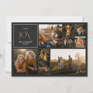 Kerstbladeren Joy waterverf botanische foto Feestdagenkaart