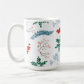 Kerstbladeren patroon Merry & Bright Koffiemok (Links)